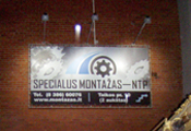 Fasadinis tentas su LED apsvietimu "Specialus montazas - NTP