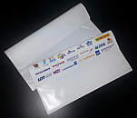 PVC plastikiniai vokai aviabilietams bilietams ir dokumentams